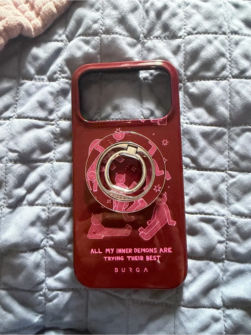 Burga iPhone 17 pro max Case with Matching Ring Holder